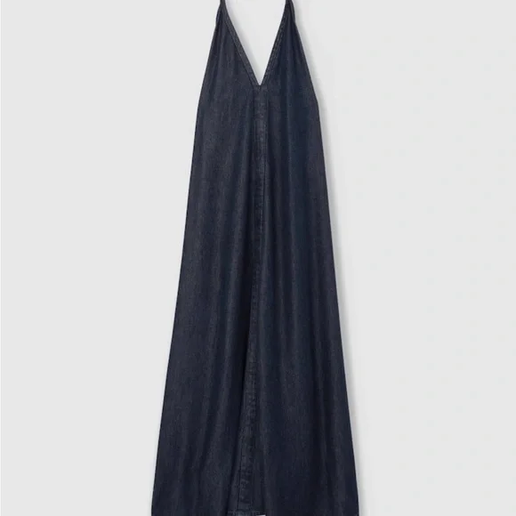 Reiss Halter Maxi Dress in Dark Denim Blue - Women US size 0. - Picture 6 of 7